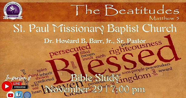 Wednesday Night Bible Study November 29, 2023